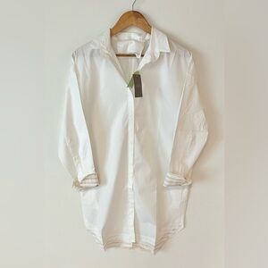 BNWT Anthropologie Classic White Button-Down Tunic